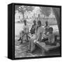 A Social Drink of Coffee, Mandalay, Burma, 1908-null-Framed Stretched Canvas