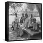 A Social Drink of Coffee, Mandalay, Burma, 1908-null-Framed Stretched Canvas
