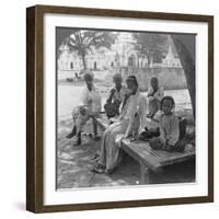 A Social Drink of Coffee, Mandalay, Burma, 1908-null-Framed Photographic Print