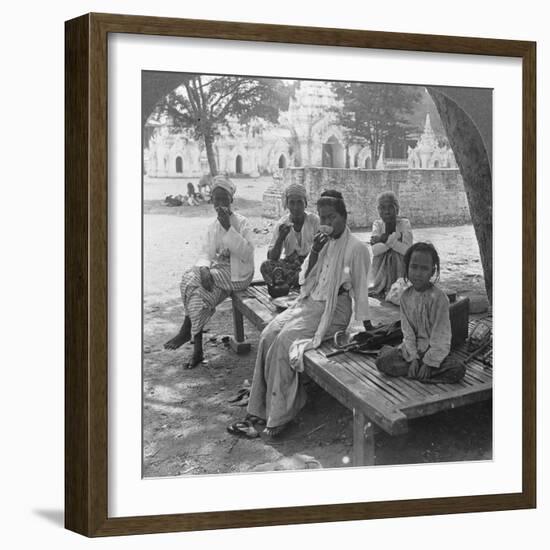 A Social Drink of Coffee, Mandalay, Burma, 1908-null-Framed Photographic Print