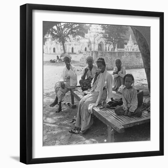 A Social Drink of Coffee, Mandalay, Burma, 1908-null-Framed Photographic Print