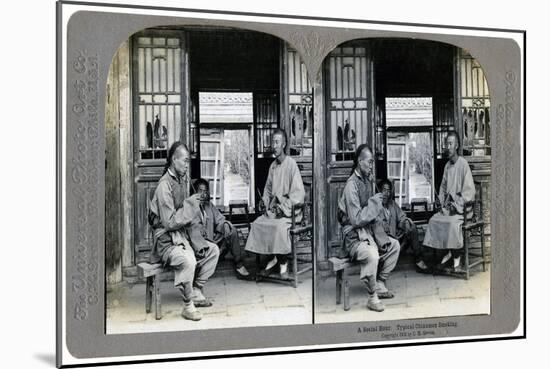 A Social Hour, a Typical Chinaman Smoking, China, 1902-CH Graves-Mounted Giclee Print
