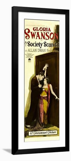 A SOCIETY SCANDAL, from left: Rod La Rocque, Gloria Swanson, 1924.-null-Framed Art Print