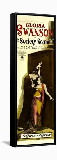 A SOCIETY SCANDAL, from left: Rod La Rocque, Gloria Swanson, 1924.-null-Framed Stretched Canvas