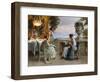 A Soiree on the Terrace, (Oil on Canvas)-Delphin Enjolras-Framed Giclee Print