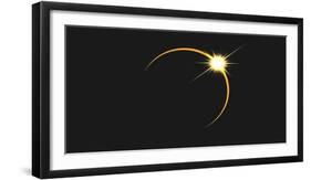 A Solar Eclipse with a Glare from the Appearing Sun-Mikhail Sokolov-Framed Photographic Print