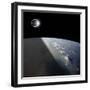 A Solar Eclipses Partially Shades the Earth Below-Stocktrek Images-Framed Photographic Print