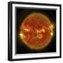 A Solar Flare Erupting on the Left Side of the Sun-null-Framed Art Print