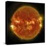 A Solar Flare Erupting on the Left Side of the Sun-null-Stretched Canvas