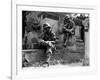 A Soldier Imitates the Posture of a Statue-null-Framed Giclee Print