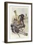 A Soldier Inspects a Cannon Beside the Body of Dead Soldier-Felicien Baron De Myrbach-rheinfeld-Framed Giclee Print