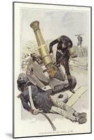 A Soldier Inspects a Cannon Beside the Body of Dead Soldier-Felicien Baron De Myrbach-rheinfeld-Mounted Giclee Print