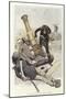 A Soldier Inspects a Cannon Beside the Body of Dead Soldier-Felicien Baron De Myrbach-rheinfeld-Mounted Giclee Print