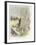 A Soldier Leans Against a Ruined Wall as He Takes Aim at the Oncoming Assault-Felicien Baron De Myrbach-rheinfeld-Framed Giclee Print