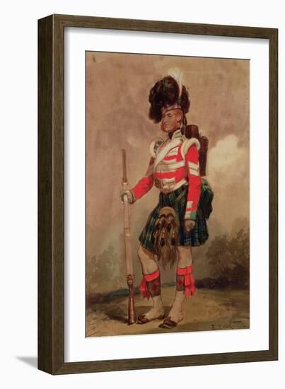 A Soldier of the 79th Highlanders at Chobham Camp in 1853-Eugene Louis Lami-Framed Giclee Print