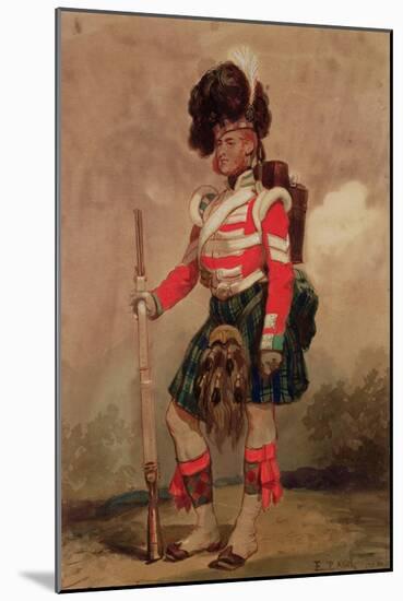 A Soldier of the 79th Highlanders at Chobham Camp in 1853-Eugene Louis Lami-Mounted Giclee Print