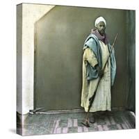 A Soldier of the Sultan, Tangier (Morocco), Circa 1885-Leon, Levy et Fils-Stretched Canvas