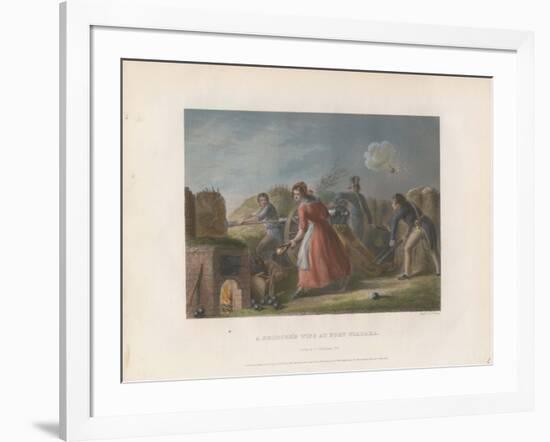 A Soldier's Wife at Fort Niagara, 1860-null-Framed Giclee Print