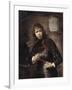 A Soldier, Standing Three-Quarter Length, Buckling His Belt-Willem Drost-Framed Giclee Print