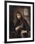 A Soldier, Standing Three-Quarter Length, Buckling His Belt-Willem Drost-Framed Giclee Print