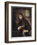 A Soldier, Standing Three-Quarter Length, Buckling His Belt-Willem Drost-Framed Giclee Print