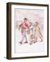 A Soldier with a Girl Passes-Yokel Follows Angrily-Hugh Thomson-Framed Giclee Print