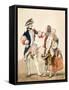 A Soldier with Peasants, 1839 (W/C)-Eugene-Louis Lami-Framed Stretched Canvas