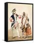 A Soldier with Peasants, 1839 (W/C)-Eugene-Louis Lami-Framed Stretched Canvas