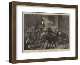 A Soldiers' Christmas Tree, Here's to 'Home Again'-Edward John Gregory-Framed Giclee Print