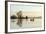 A Solitary Gate in Calm Flood-Waters in Farmland on West Sedgemoor, Near Stoke St Gregory-John Waters-Framed Photographic Print