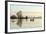 A Solitary Gate in Calm Flood-Waters in Farmland on West Sedgemoor, Near Stoke St Gregory-John Waters-Framed Photographic Print