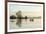 A Solitary Gate in Calm Flood-Waters in Farmland on West Sedgemoor, Near Stoke St Gregory-John Waters-Framed Photographic Print