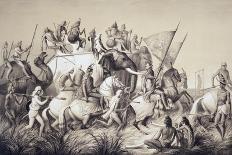 Chir Singh, Maharajah of the Sikhs and King of the Punjab with His Retinue Hunting Near Lahore-A. Soltykoff-Giclee Print