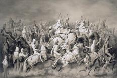 Chir Singh, Maharajah of the Sikhs and King of the Punjab with His Retinue Hunting Near Lahore-A. Soltykoff-Stretched Canvas