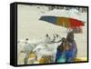 A Somaliland Woman Waits for Customers, in Hargeisa, Somalia September 27, 2006-Sayyid Azim-Framed Stretched Canvas