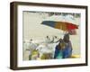 A Somaliland Woman Waits for Customers, in Hargeisa, Somalia September 27, 2006-Sayyid Azim-Framed Photographic Print