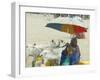 A Somaliland Woman Waits for Customers, in Hargeisa, Somalia September 27, 2006-Sayyid Azim-Framed Photographic Print