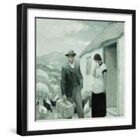 A Son of His Father, (Oil on Canvas)-Newell Convers Wyeth-Framed Giclee Print