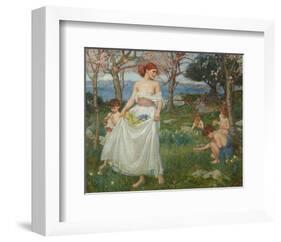 A Song of Springtime-J^W^ Waterhouse-Framed Art Print