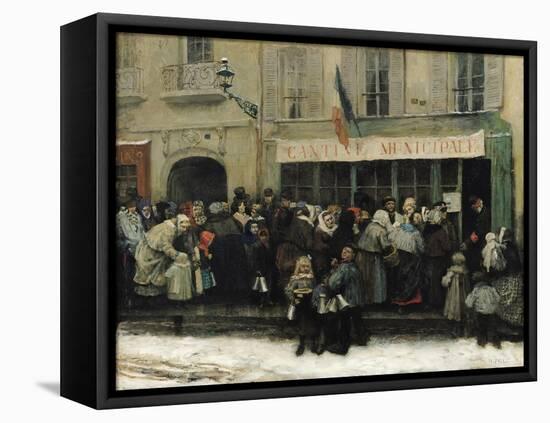 A Soup Kitchen During the Siege of Paris, after 1870-Henri Pille-Framed Stretched Canvas