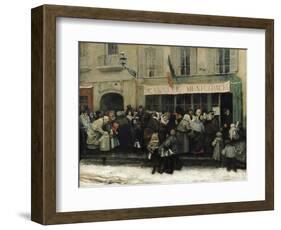 A Soup Kitchen During the Siege of Paris, after 1870-Henri Pille-Framed Giclee Print