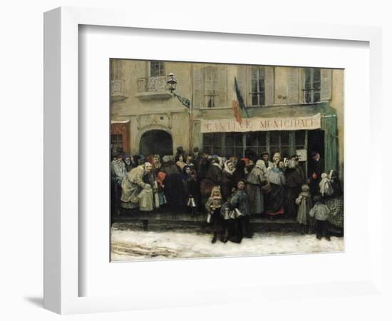 A Soup Kitchen During the Siege of Paris, after 1870-Henri Pille-Framed Giclee Print