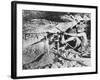 A South African Miner Drives a Drill into Veins of Gold Ore on the South African Rand-null-Framed Photographic Print