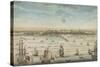 A south east view of the great town of Boston in New England in America, 1730-60-John Carwitham-Stretched Canvas