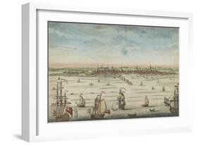 A south east view of the great town of Boston in New England in America, 1730-60-John Carwitham-Framed Giclee Print