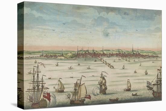 A south east view of the great town of Boston in New England in America, 1730-60-John Carwitham-Stretched Canvas