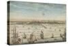 A south east view of the great town of Boston in New England in America, 1730-60-John Carwitham-Stretched Canvas