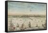 A south east view of the great town of Boston in New England in America, 1730-60-John Carwitham-Framed Stretched Canvas