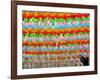 A South Korean Worker Decorates Lanterns to Celebrate Buddha's Upcoming Birthday-null-Framed Photographic Print