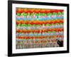 A South Korean Worker Decorates Lanterns to Celebrate Buddha's Upcoming Birthday-null-Framed Photographic Print